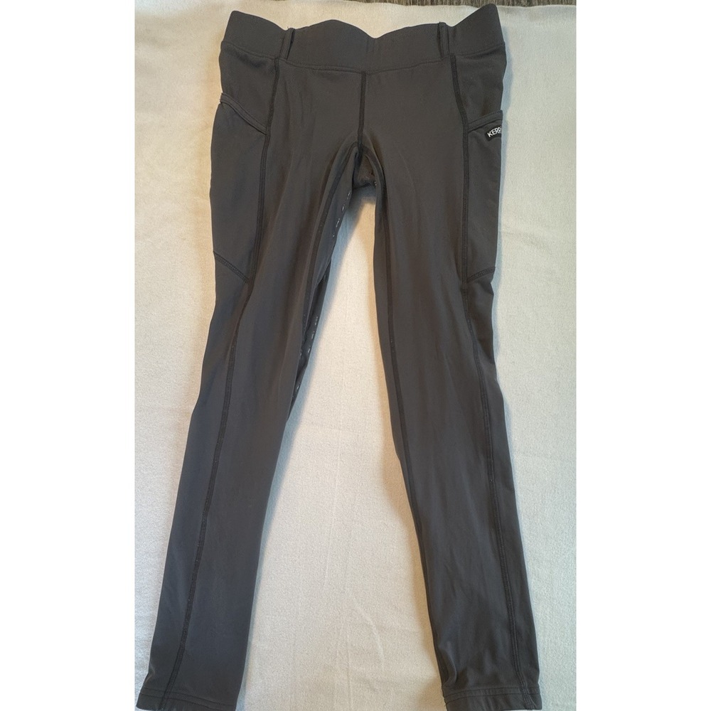 Kerrits Women's Size L Silicone Grip Thermo Tech Full-Leg Riding Tights Gray